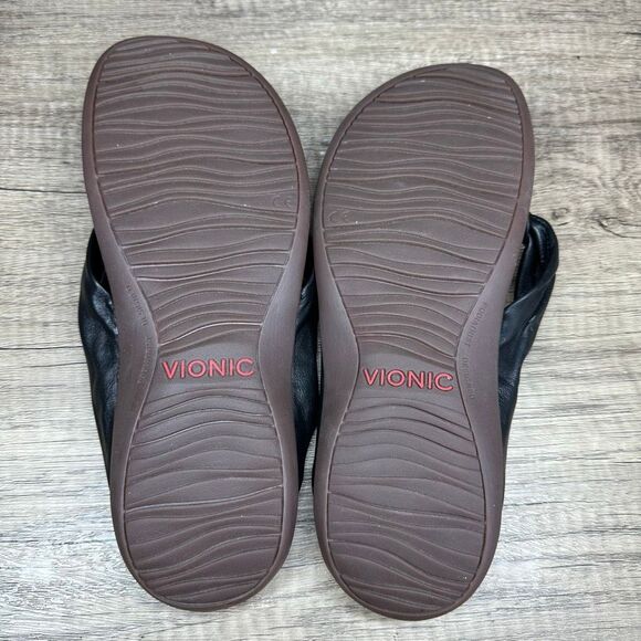 Vionic~Women’s~”Pippa” Black Slip On Thong Flip Flop Sandals~Size 8.5 - Picture 8 of 9